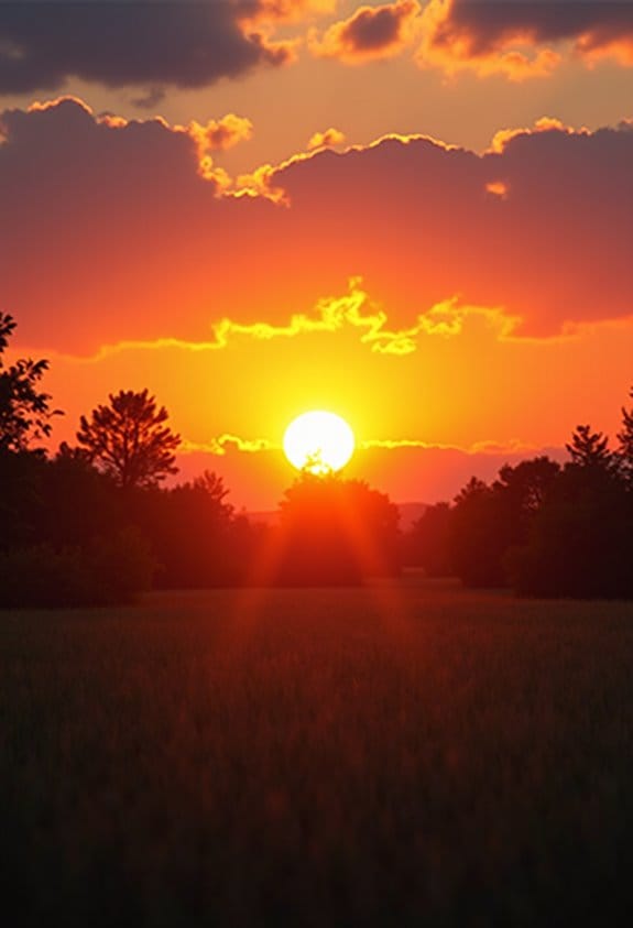 capture vibrant sunset colors
